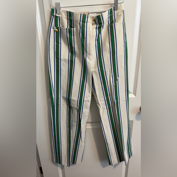 Tory Burch Awning stripe Pants.  Size 2. - Picture 1 of 11